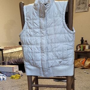 American Eagle Women's Quilted White Puffer Vest